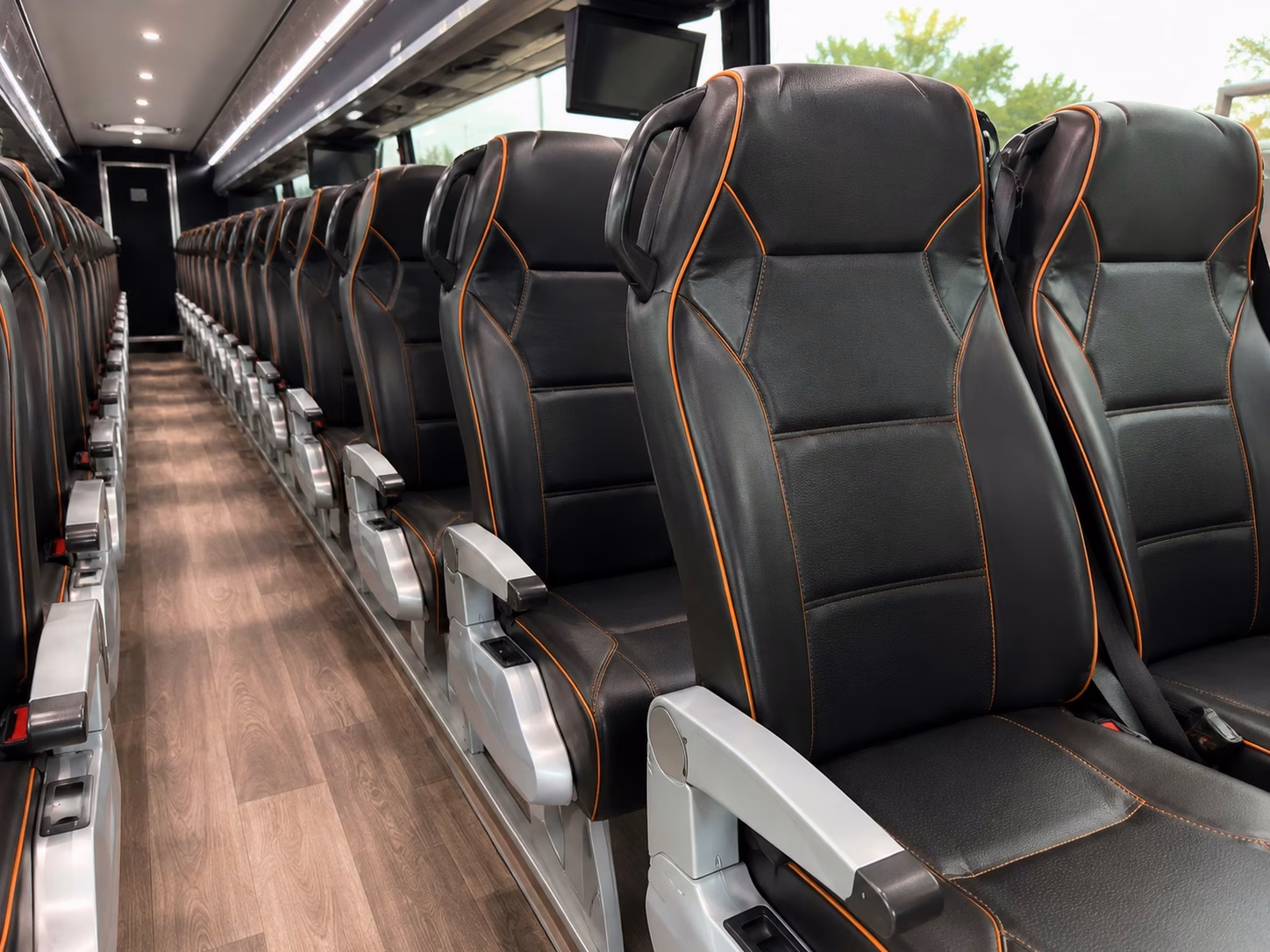 reno charter bus rental interior